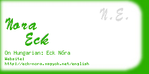 nora eck business card